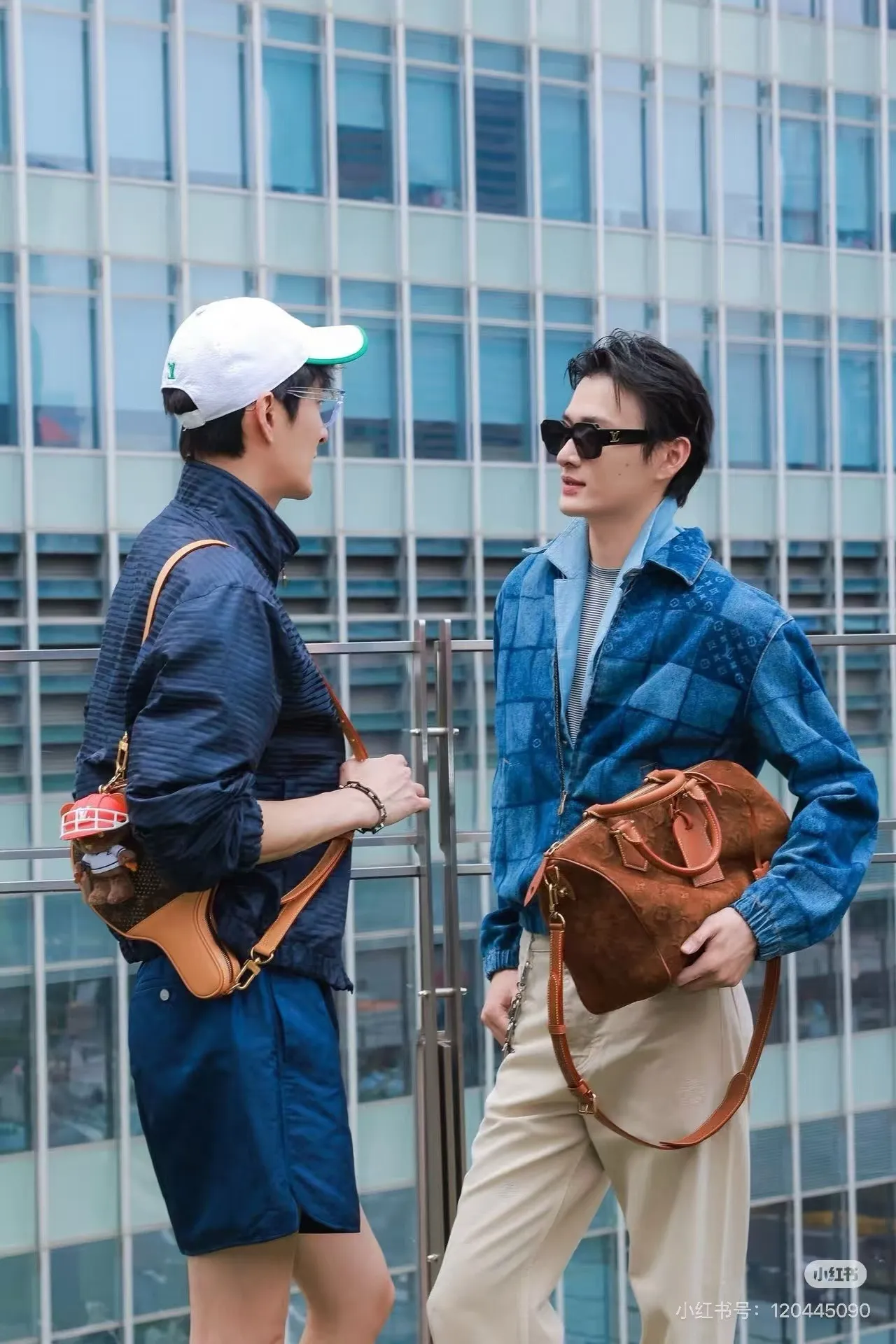 Louis Vuitton/Louis Vuitton burnt letter checkerboard denim jacket